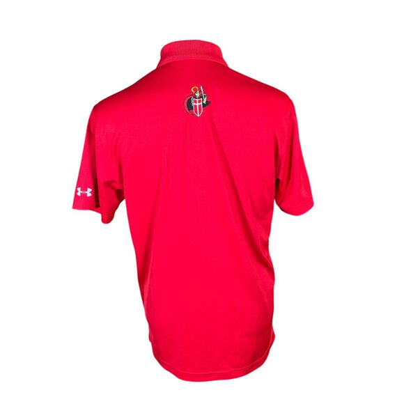 Under Armour Men's Medium Red Polo Shirt Bergen Catholic Golf HeatGear Loose M - Picture 4 of 7